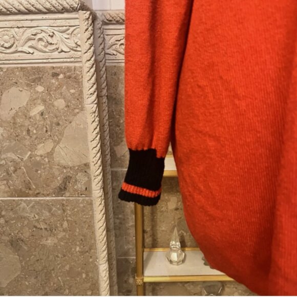 VTG August Max Woman. Size 1X. Red Sweater Long Cardigan. Acrylic Nylon. B129 - Picture 3 of 9